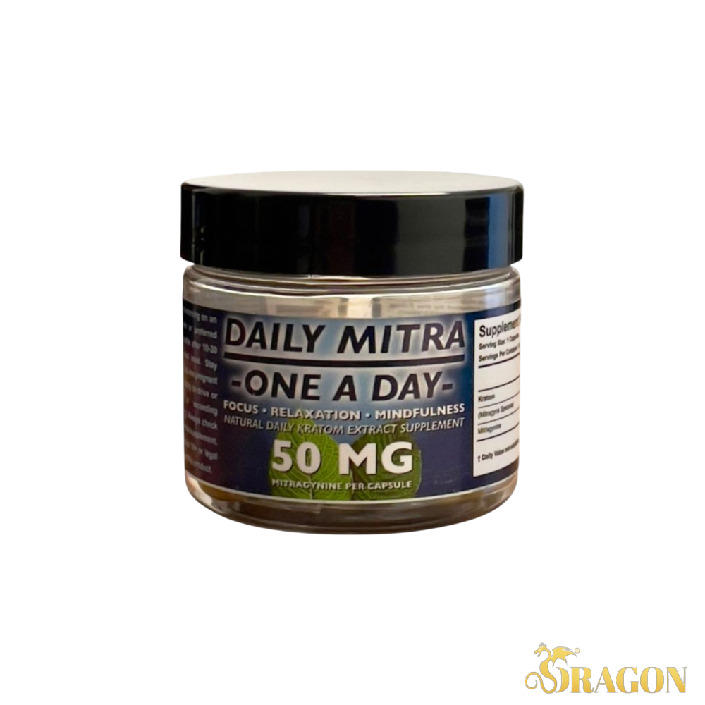 Daily Mitra One A Day Kratom Capsules | 10 Count Jar