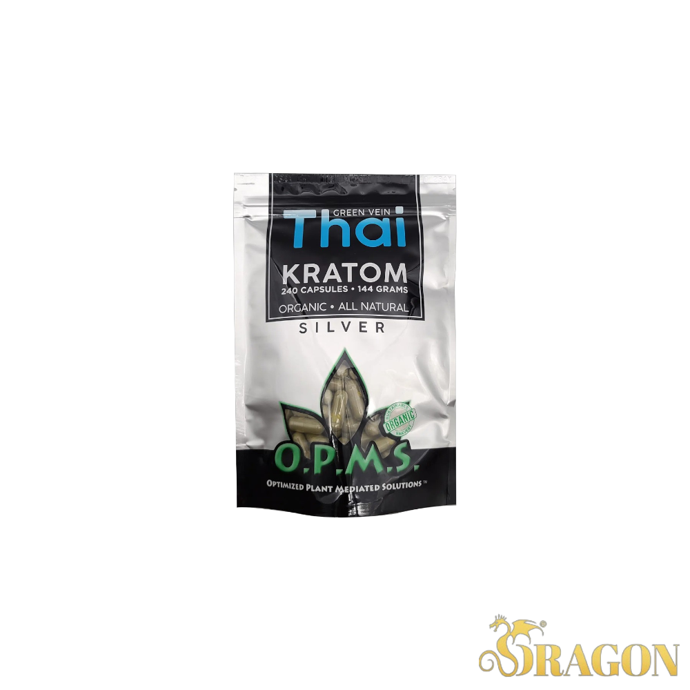 OPMS Silver Kratom Capsules 144g (240 Count)