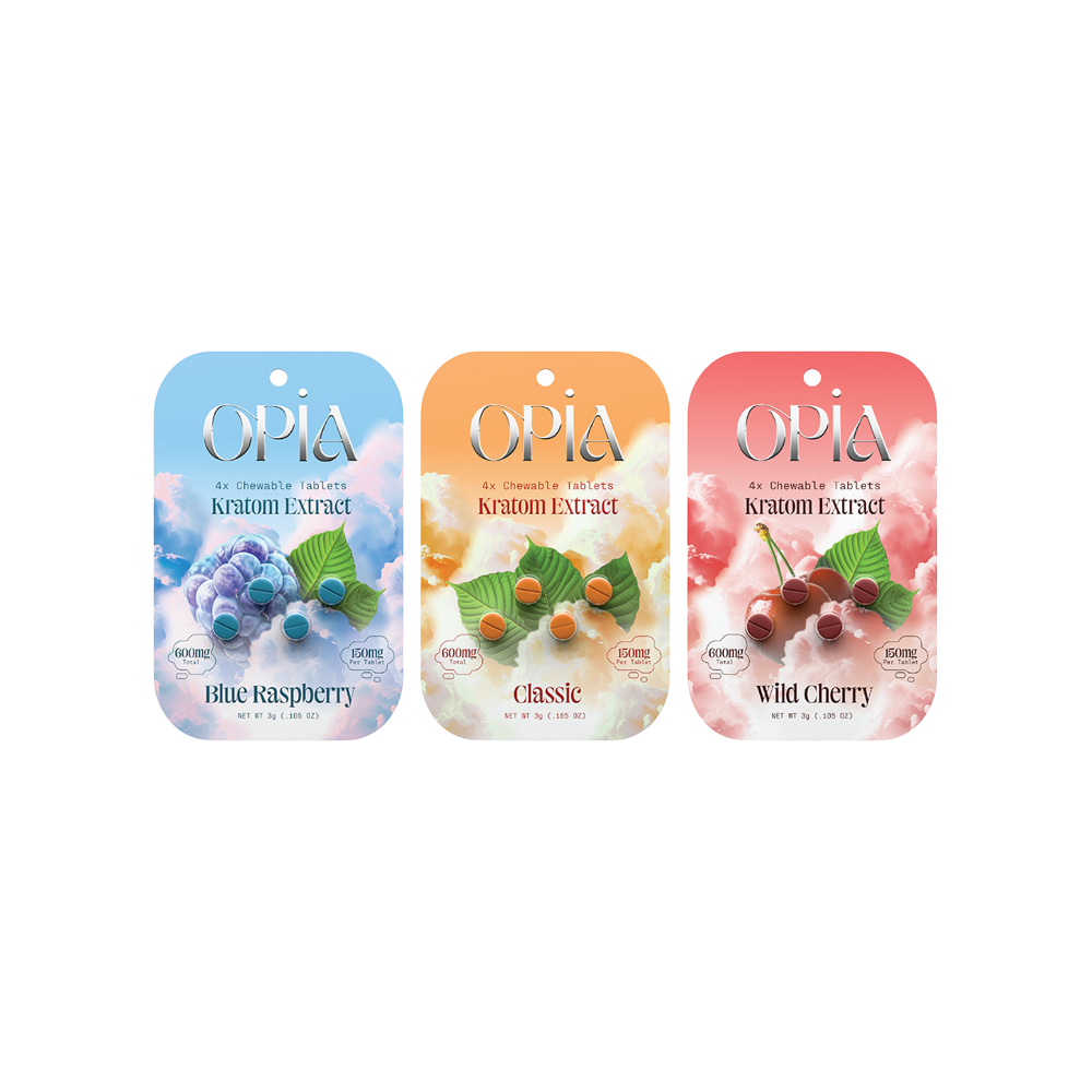 OpiA Kratom Extract Flavored Tablets 150mg 4ct