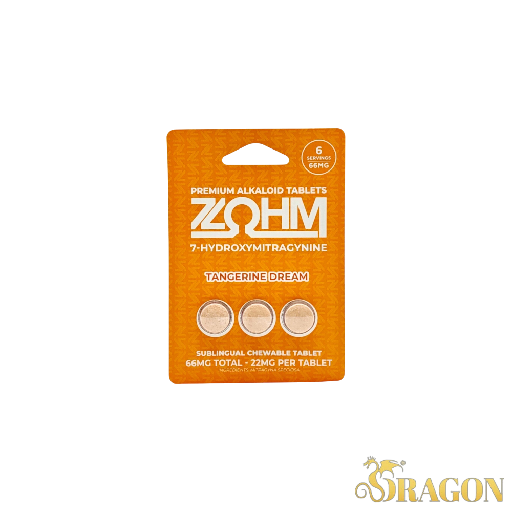 ZOHM 7-Hydroxy Kratom Tablets 22mg (3 Count Blister Pack)