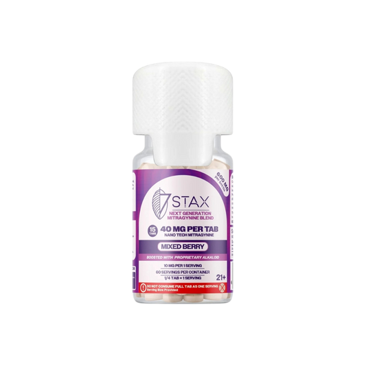 7Stax Next Generation Mitragynine Blend Kratom Tablets 40mg 15ct