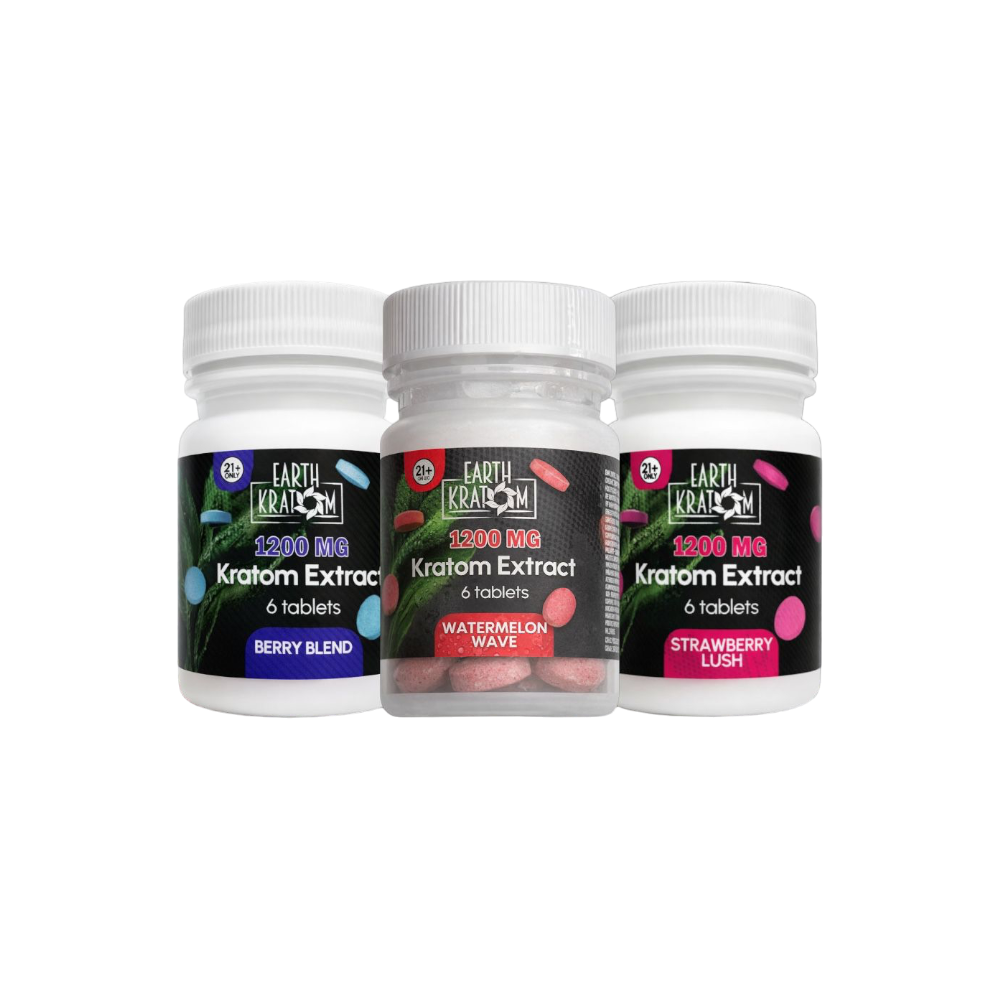 Earth Kratom Extract Flavored Tablets 200mg 6ct