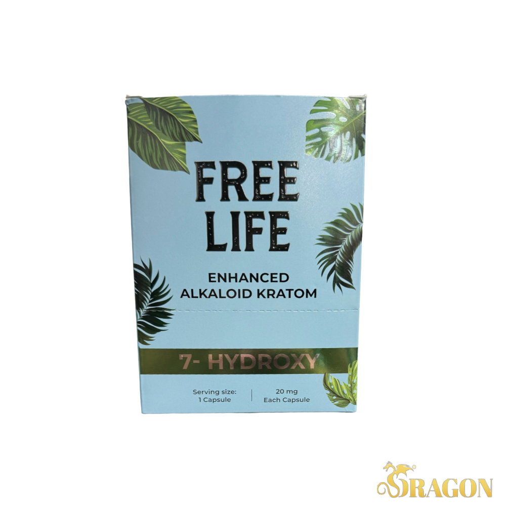 Free Life 20mg 7-Hydroxymitragynine Kratom Capsules