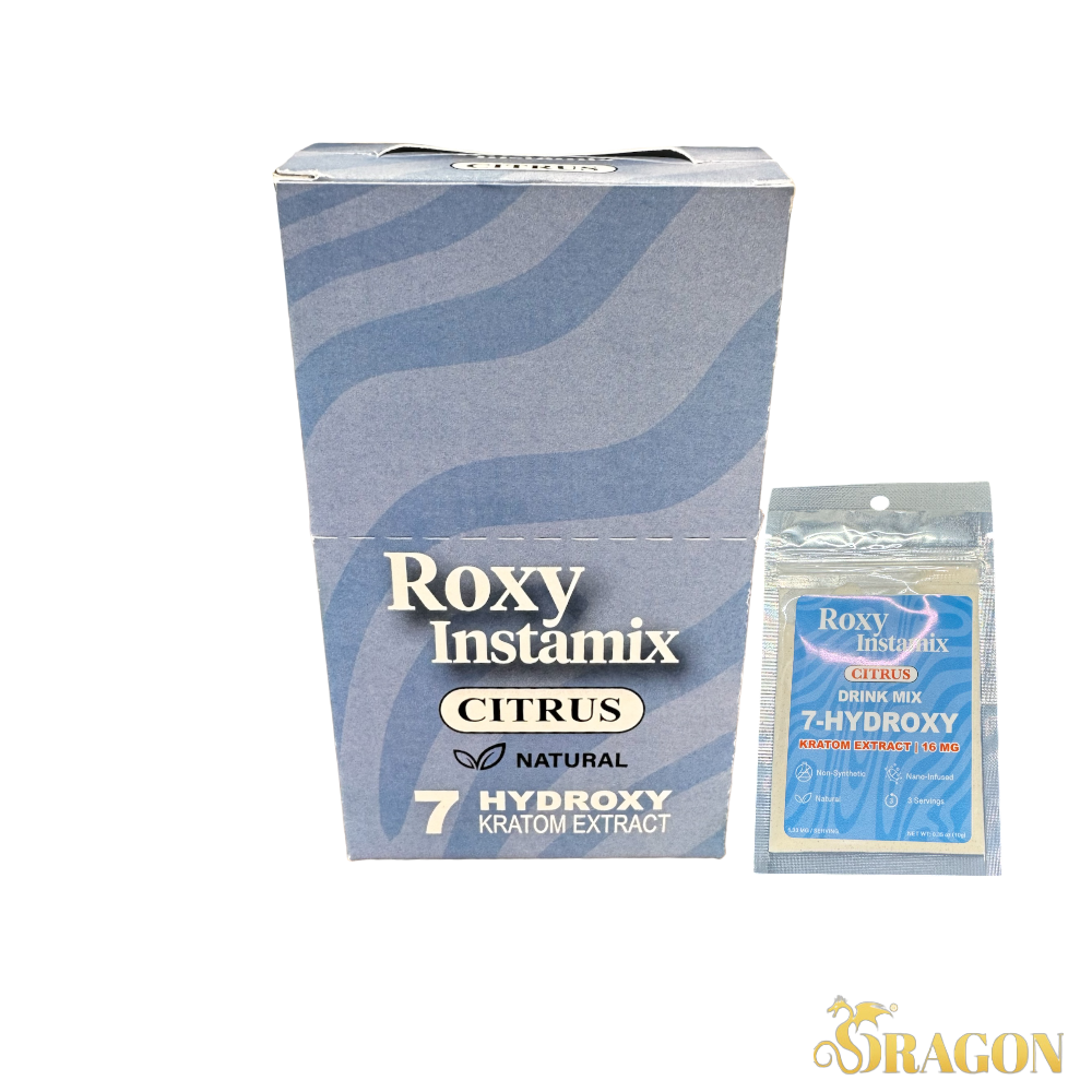 Roxy Instamix Citrus Drink Mix 16mg 7-Hydroxymitragynine Kratom Sachets