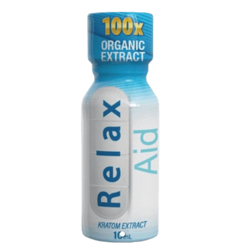 Relax Aid 10ml 12 Count Bottle Mitragynine Kratom 100x Organic Extract Shots